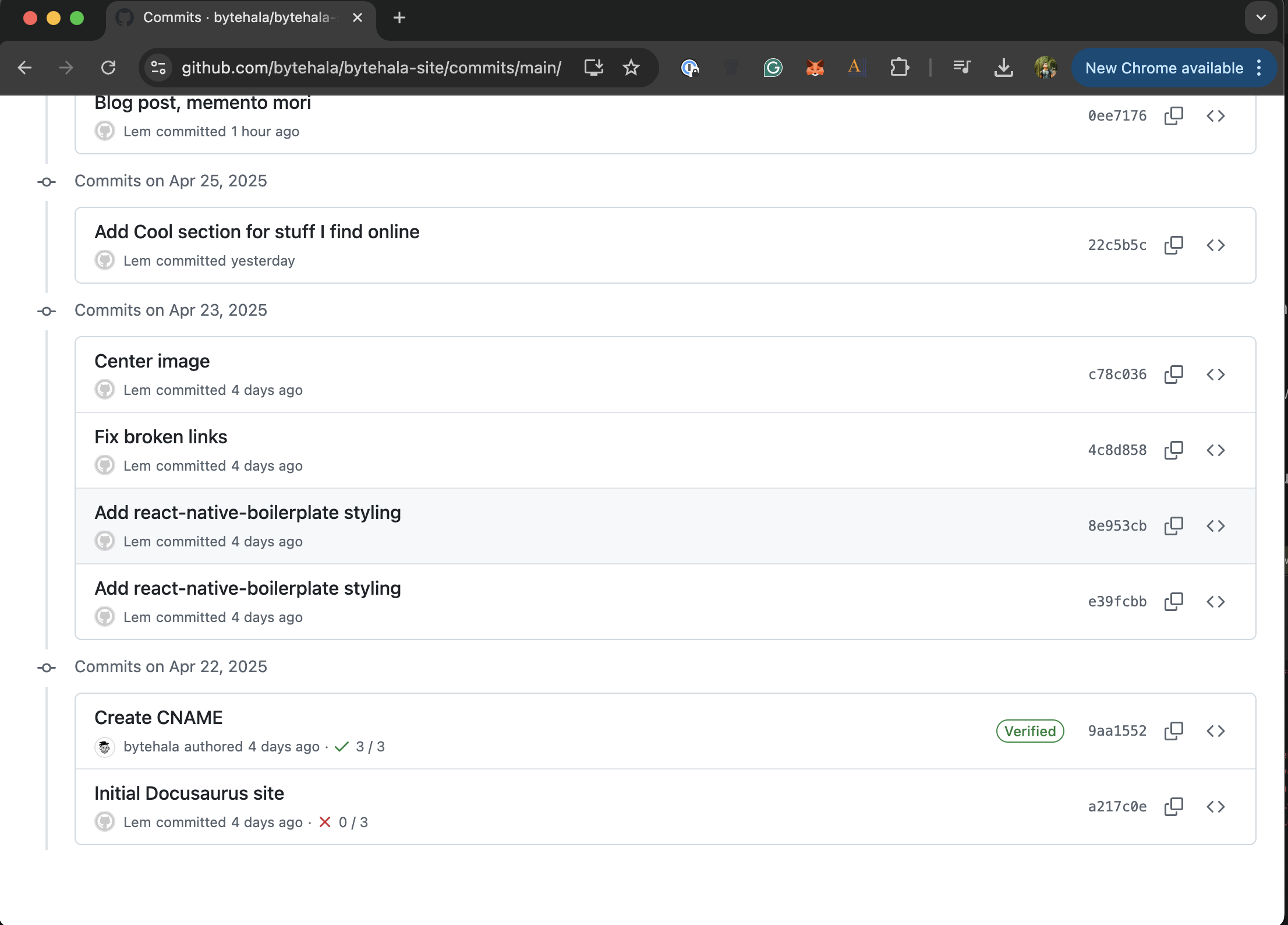 Commit history with wrong user